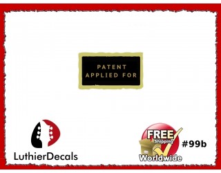 Humbucker PAF Patent Number Applied For Decal Guitar  Decal #99b